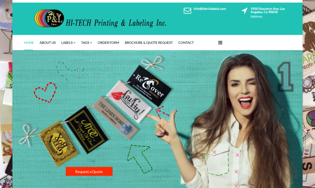 Hi-Tech Printing & Labeling, Inc website designed by Cyberset team